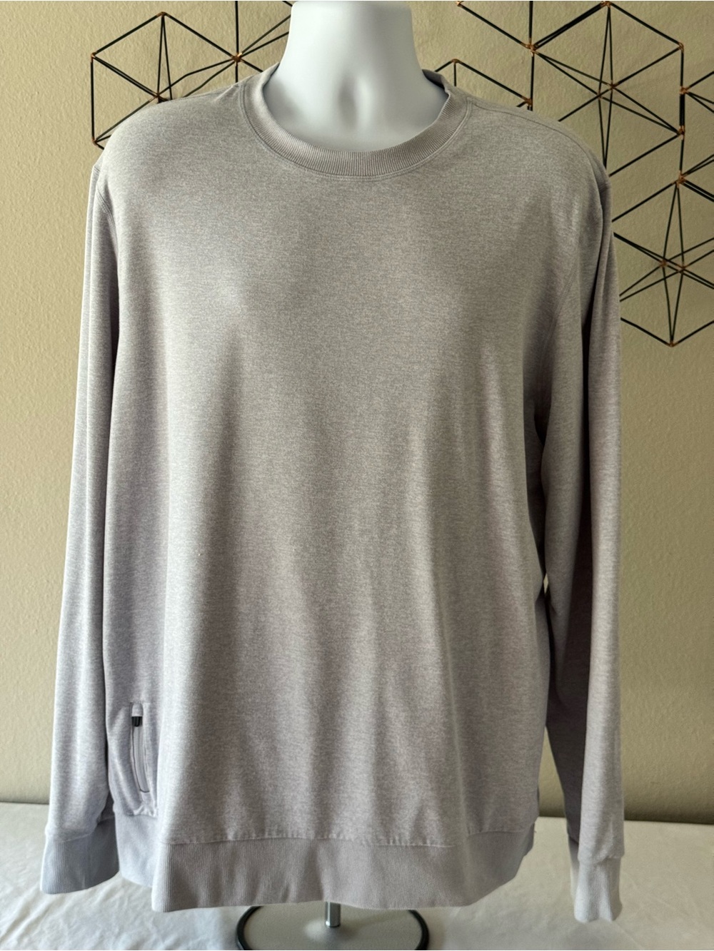 VUORI Ponto Performance Crew Pullover Stretch Sweatshirt - Gray - Men’s XXL